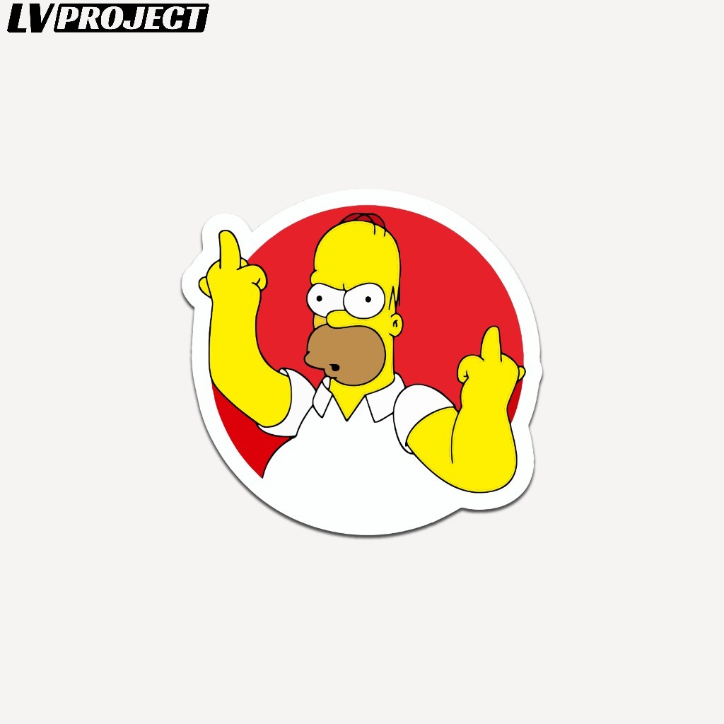 

Stiker Kartun Homer Simpsons Aksesoris Hp Sticker Laptop Notebook Helm
