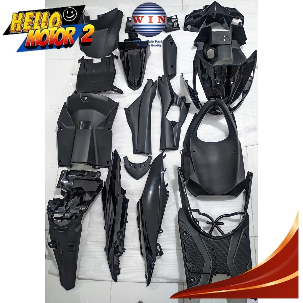 Full Body Beat FI CBS K25 2012 2013 2014 Hitam WIN | complete set bodi kasar halus motor honda injek
