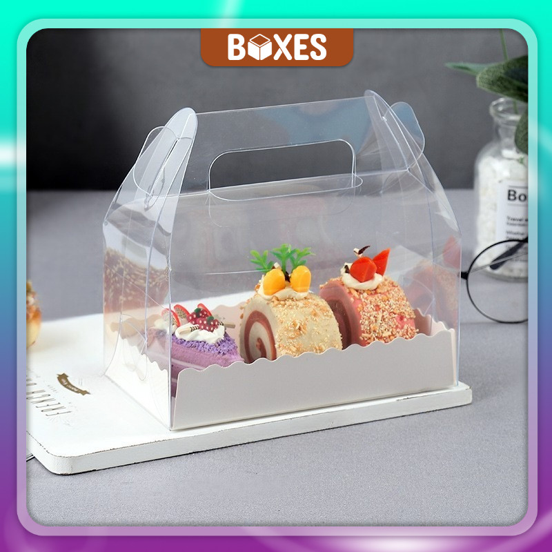 Kotak Dus Dos Cupcake Box isi 2 Kotak Box Kue Snack dus cake pudding / Kotak Mika Gabble box Kemasan