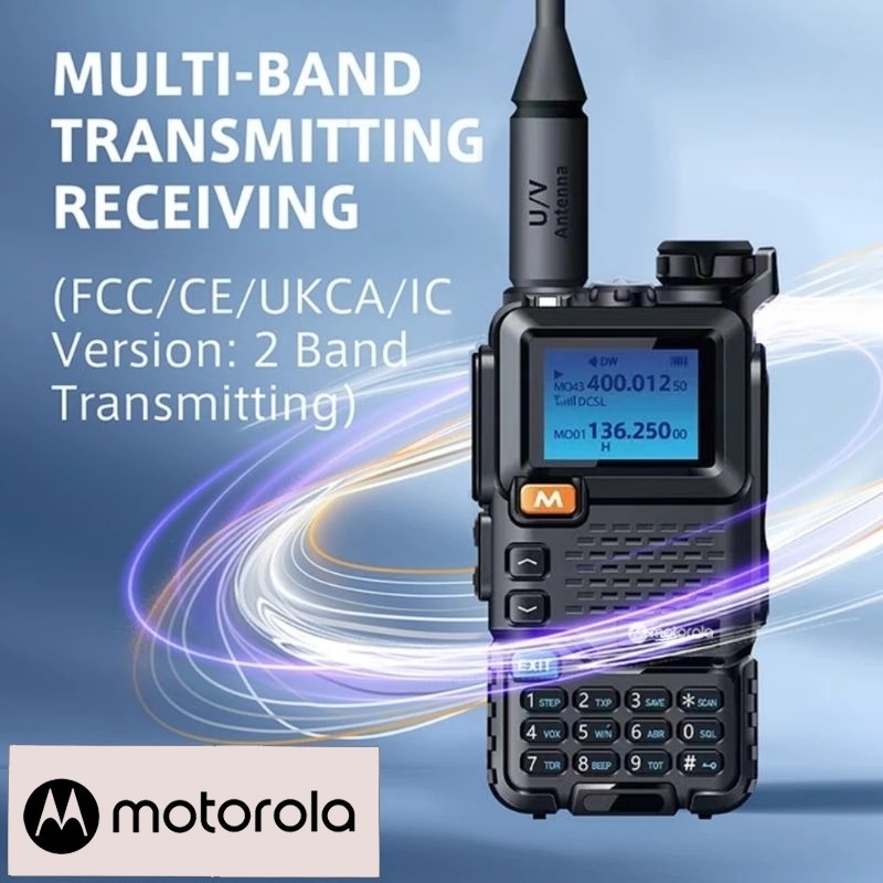 HT Radio Motorola Walkie Talkie Outdoor X6 mini Jarak Jauh 15KM Tahan Air IP54 FM radio Dual band