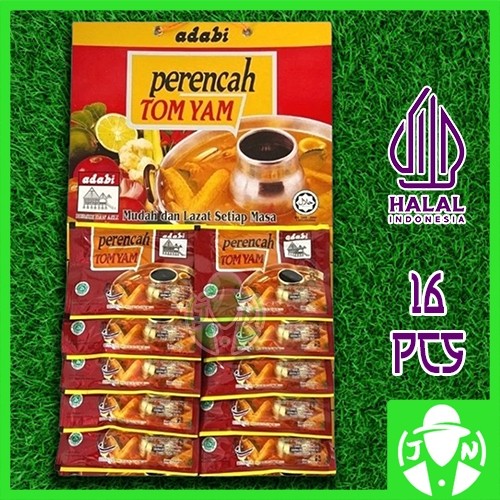 

Tomyum Bumbu Instant Adabi 16 Pcs/ 1 Renceng Halal MUI