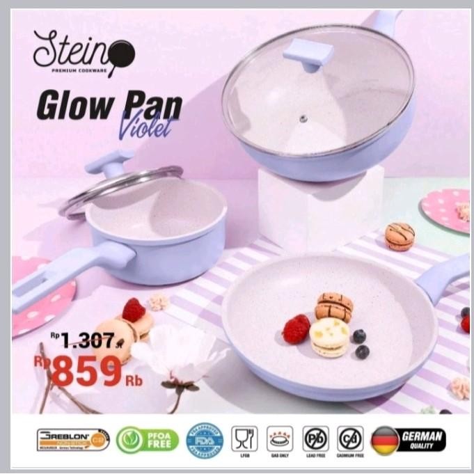 promoGlowpan Set Stein cookware  /panci set stein - pink