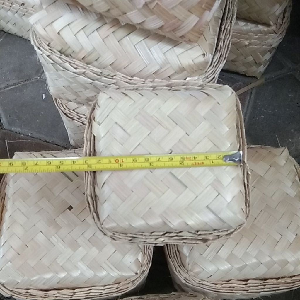 Besek Mini 12 X 12 Besek Souvenir Besek Piti Besek sepasang | Kerajinan Besek Bambu Handmade