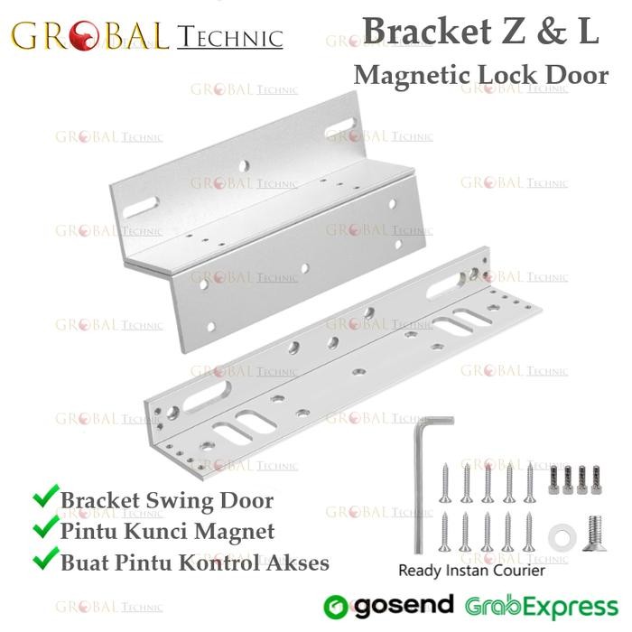 

Bracket ZL For Lock Door 600LBS 280KG Holding Magnetic / Braket ZL Untuk Pintu Akses Magnet