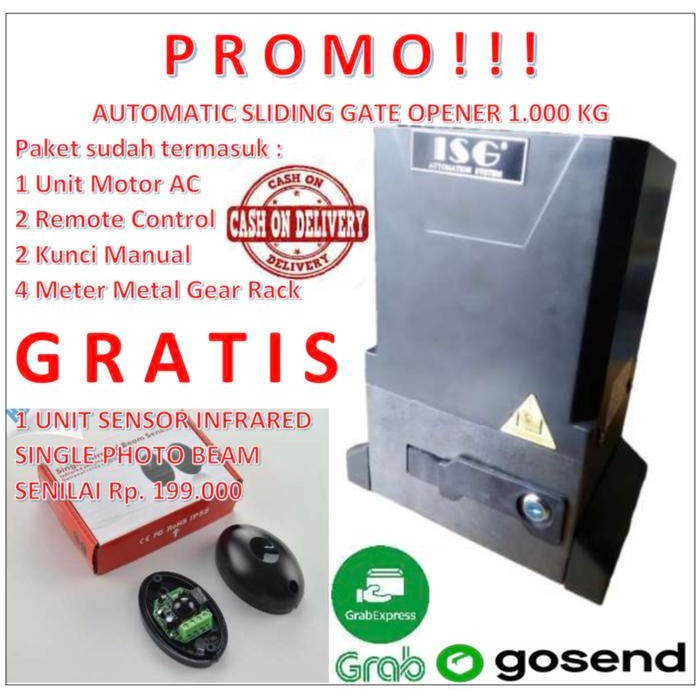 

Promo Gratis Sensor Sliding Gate Opener - Pembuka Pagar Geser 1000 Kg