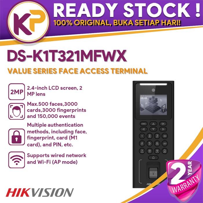 

HIKVISION DS-K1T321MFWX VALUE FACE, FINGERPRINT, CARD ACCESS TERMINAL