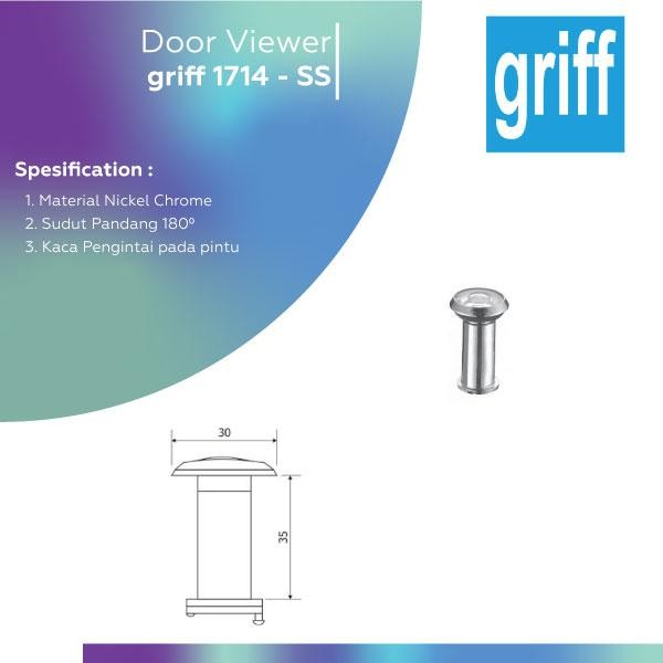 

Door Viewer griff 1714-SS|lubang intip Germany standard 180 Derajat