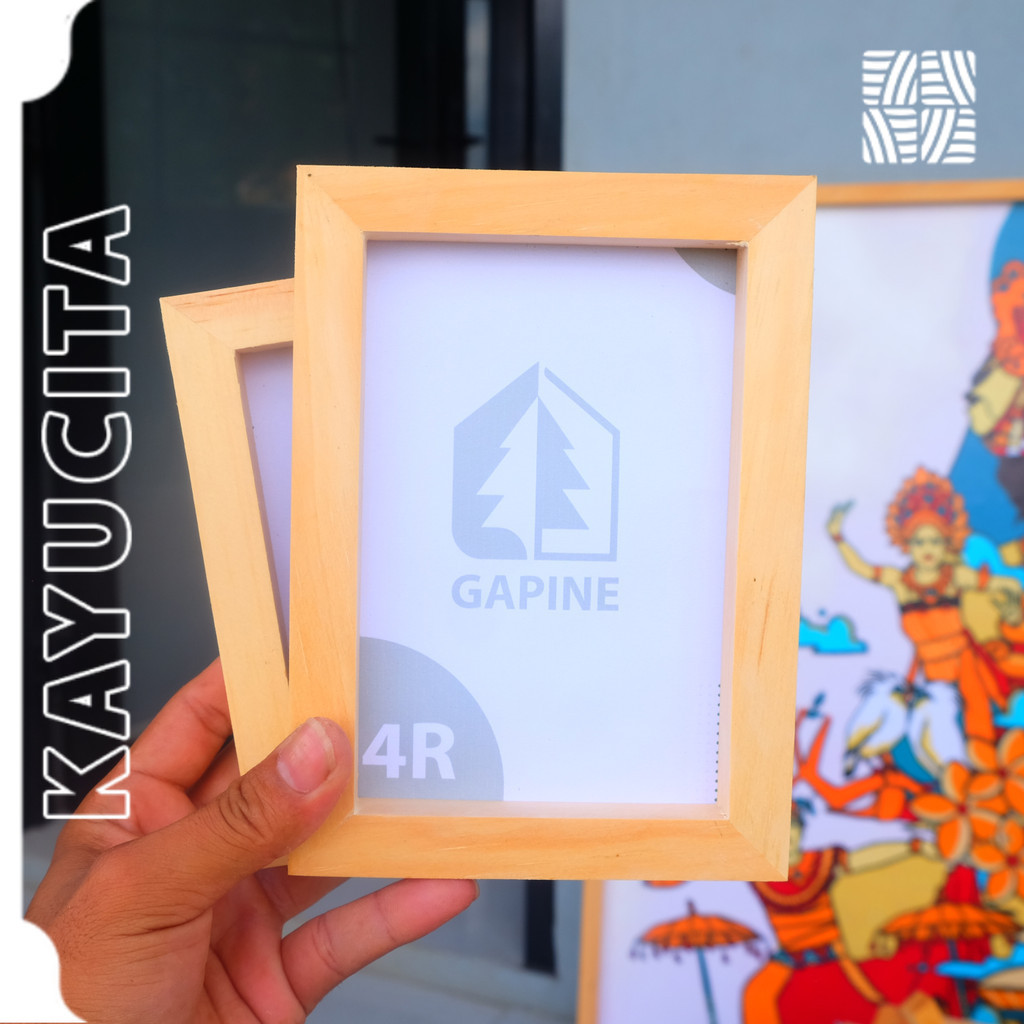 Bingkai Pigura Kayu Jati Belanda 4R (102 x 152 MM)