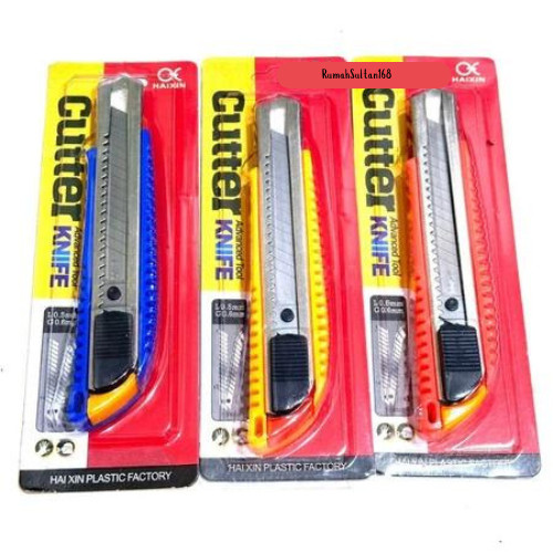 

Pisau Cutter Potong Kertas Lakban Kardus Serbaguna Pisau Stainless Nyaman Besar Tajam