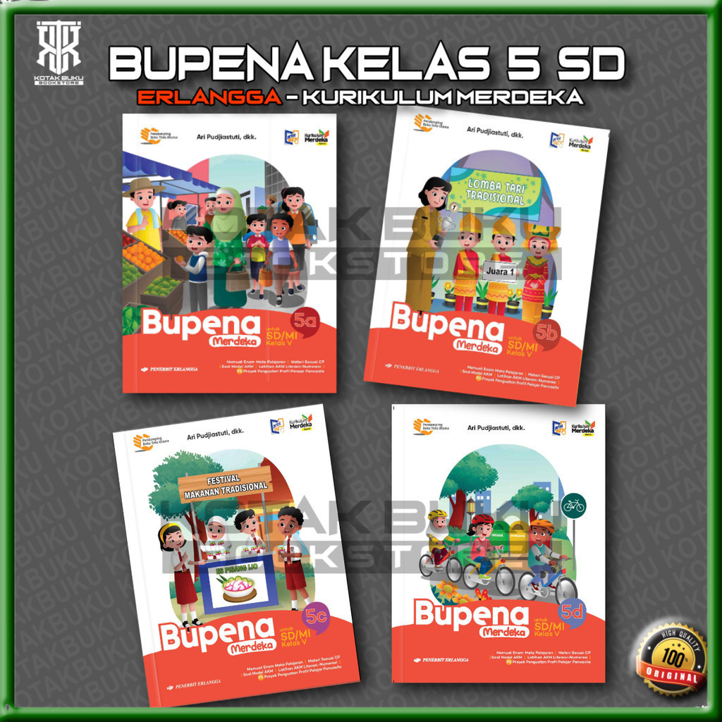 ( ERLANGGA ) Buku Bupena Kelas 5 SD/MI Kurikulum Merdeka Revisi Terbaru