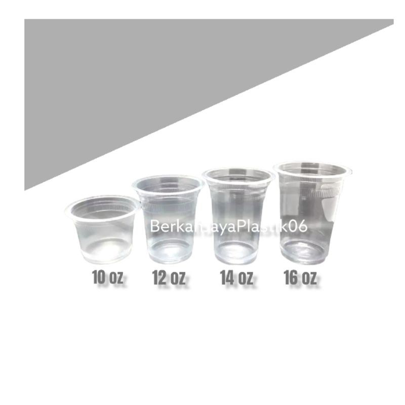 Cup Plastik 10 oz/ 12 oz/ 14 oz /16 oz