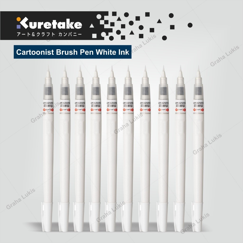 

Kuretake Zig Cartoonist Brush Pen - White Ink