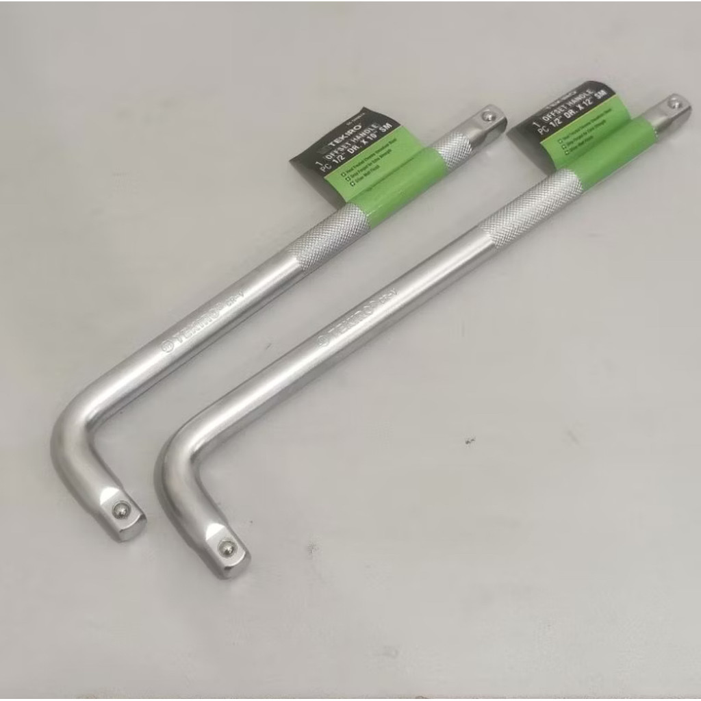 (gd) Tekiro stang sok sock shock socket 1/2" x 10 12 inch offset handle gagang kunci shock L setang 