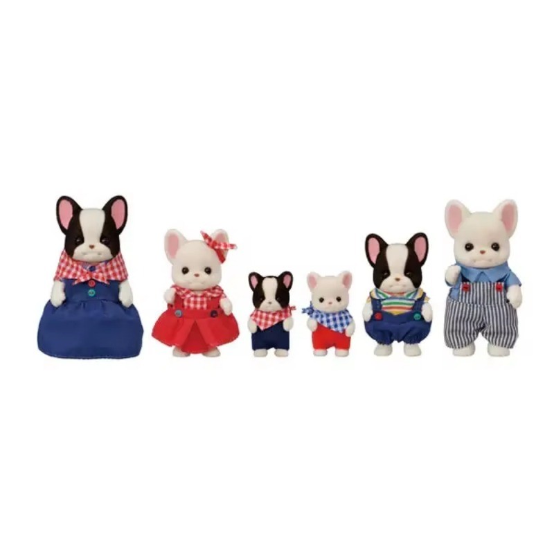 A Set Sylvanian Families Anime Girl Figures Baby Raincoat bull dog kangaroo duck family  Fruit Kawai