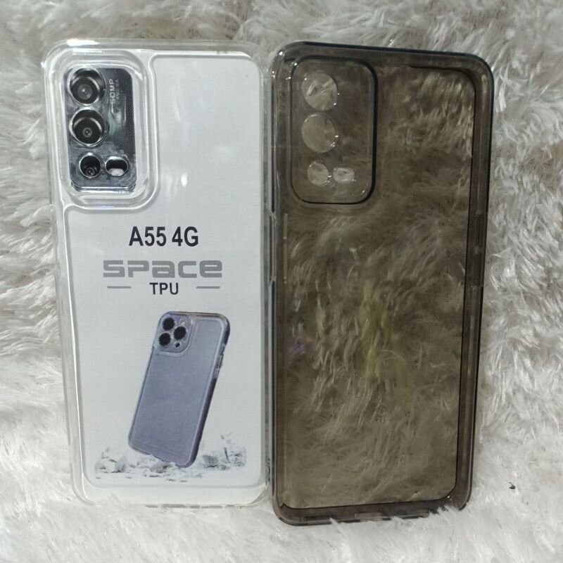 Softcase Clear Space Oppo A55 4G Case Airbag TPU  Bening Oppo