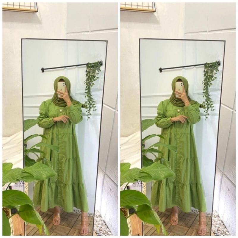 FLK-DRESS KOREA / GAMIS TERBARU / TUNIK MURAH / DRESS TERBARU-PRM QIQI DRESS