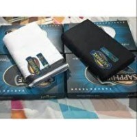 Kndegan_syal - Sarung Tenun Sapphire Polos Hitam Putih Sarung Polos Tumpal Pria