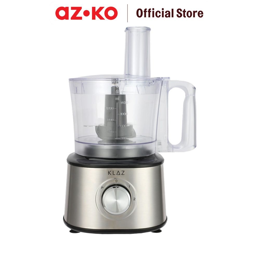 AZKO Klaz 2.1 ltr Food Processor 9in1 500 watt - Silver / Hitam Penghalus Bahan Masakan Pencincang B