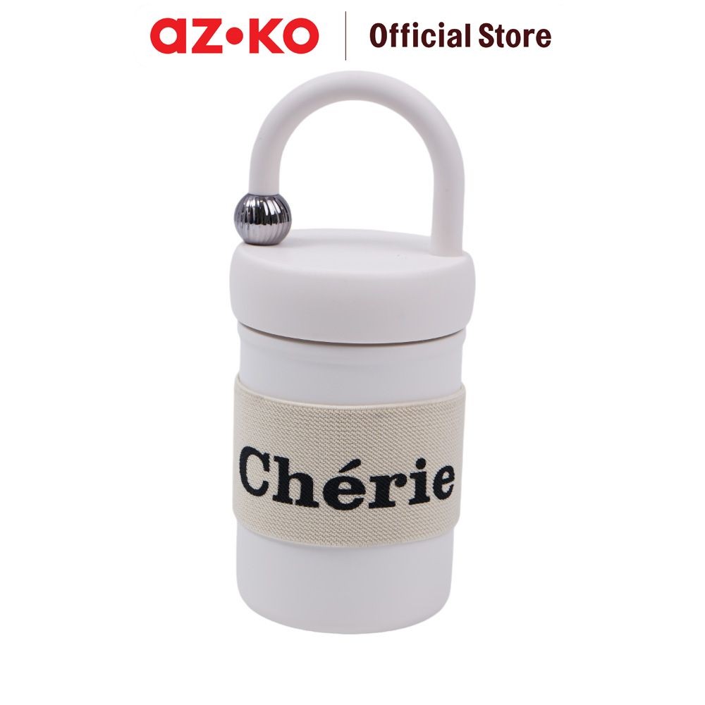 AZKO Ataru Chonel Botol Vacuum Flask Stainless Steel 400 ml - Putih Tumbler Botol Air Tempat Minum B