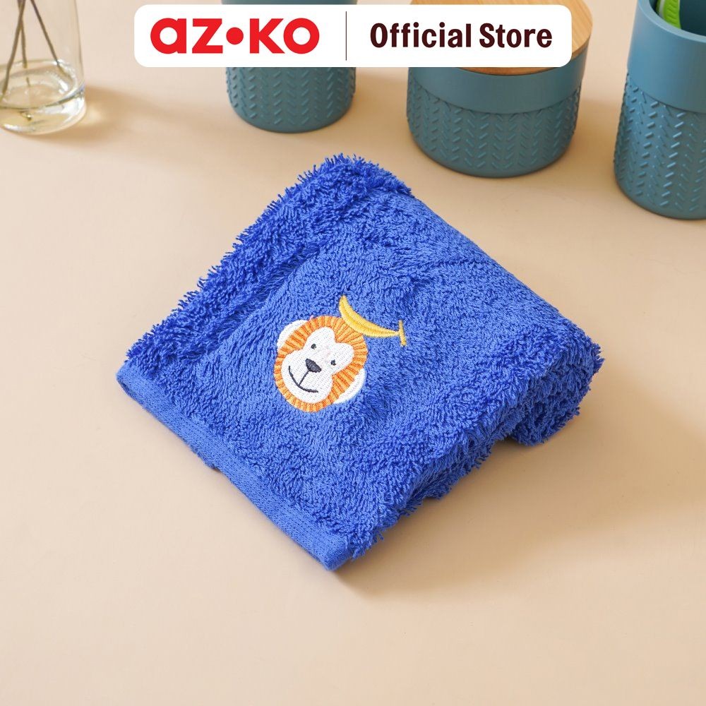 AZKO Ataru 45x100 cm Handuk Mandi Anak Monkey - Biru Bath Towel Handuk Anak Anduk Badan Perlengkapan