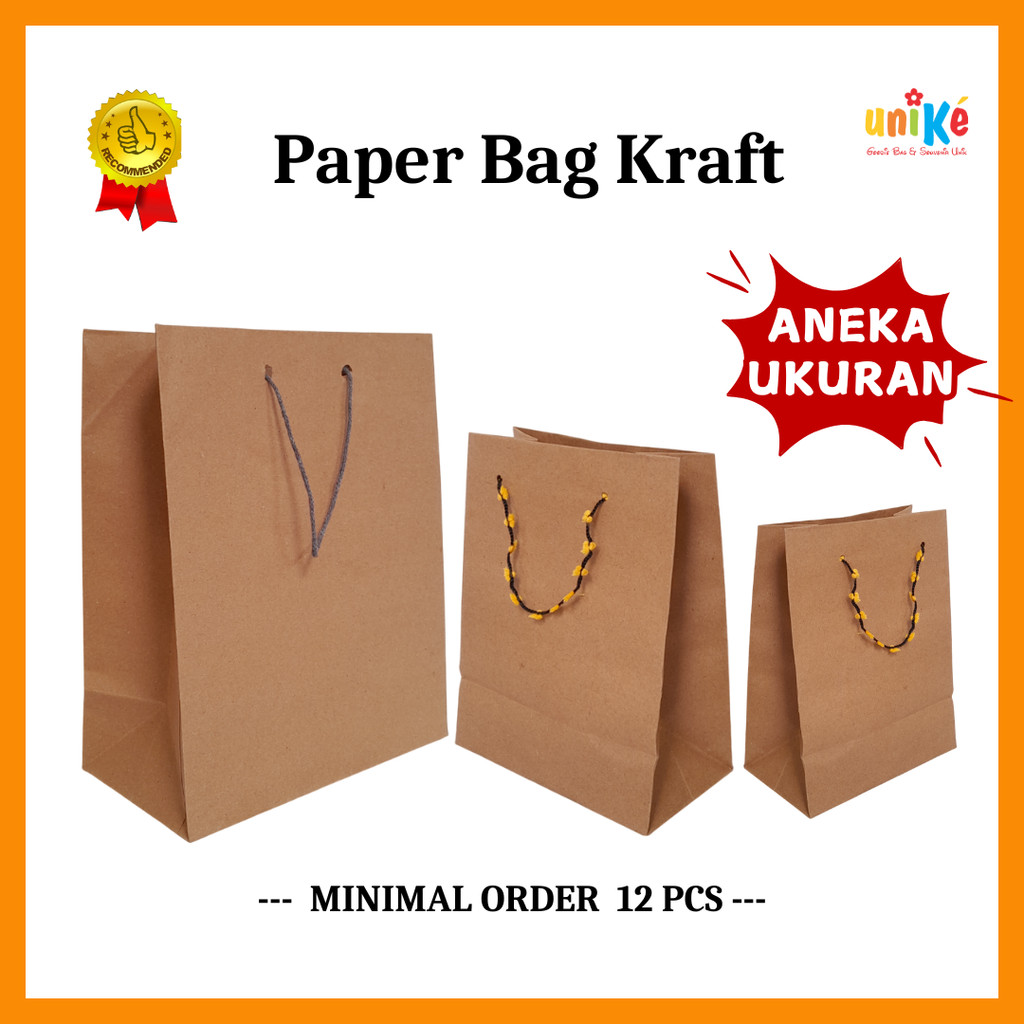 

Paper Bag Polos Coklat Kraft - Tas Kertas Souvenir Ulang Tahun Hajatan - Goodie Bag Ultah Murah