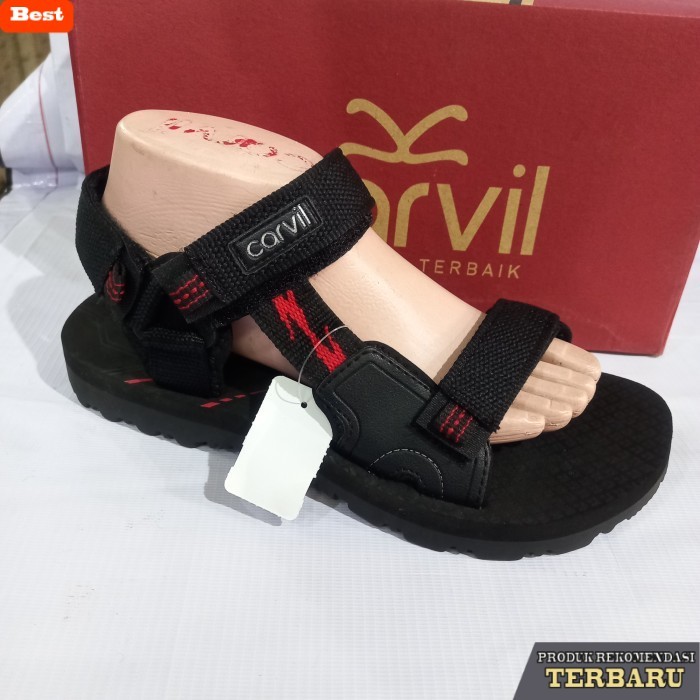 rekomendasi sepatu olahraga brand lokal sandal gunung pria Carvil original lighter sepatu sandal
