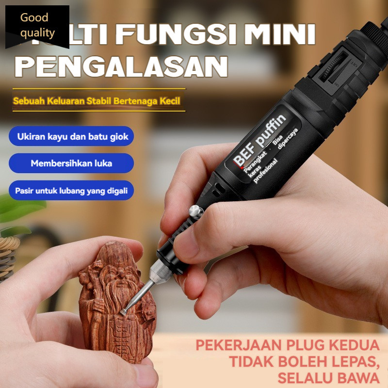 【SHIP IN 48】 Bor Mini Grinder Set Mesin Ukir Poles Gerinda Listrik Alat Ukir Grafir/ Alat Ukir Kayu 