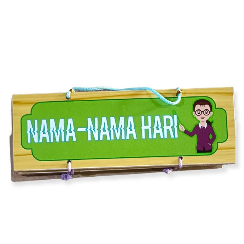 READYSTOCK Mainan kreatifitas anak / APE TK PAUD Hiasan Dinding Edukatif Nama-Nama Hari
