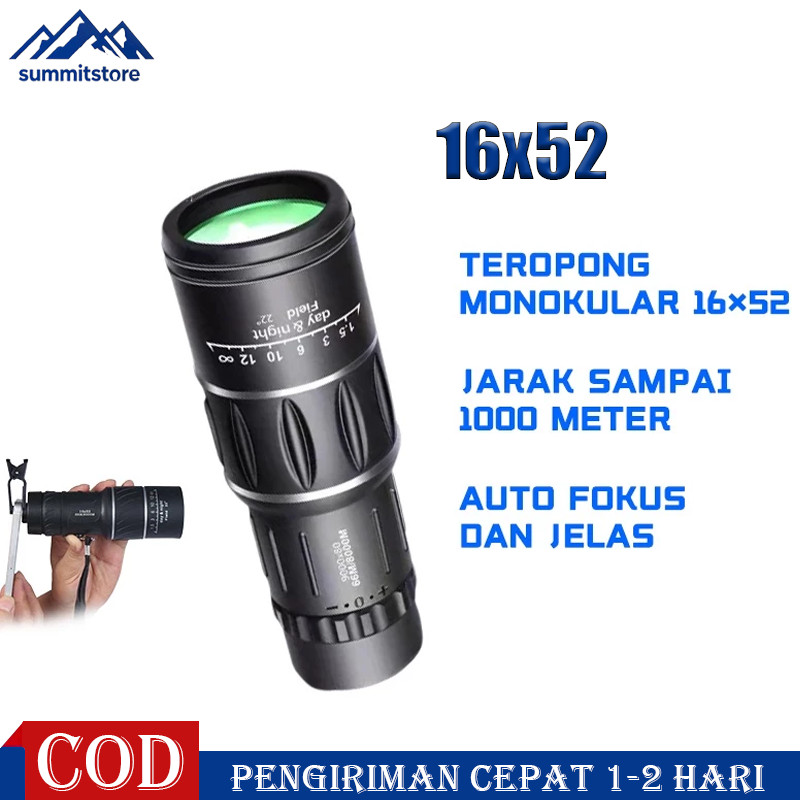 Teleskop Lensa Zoom HP Monokular Teropong Jarak Jauh Peralatan Focus TEROPONG JARAK JAUH Telescope 6