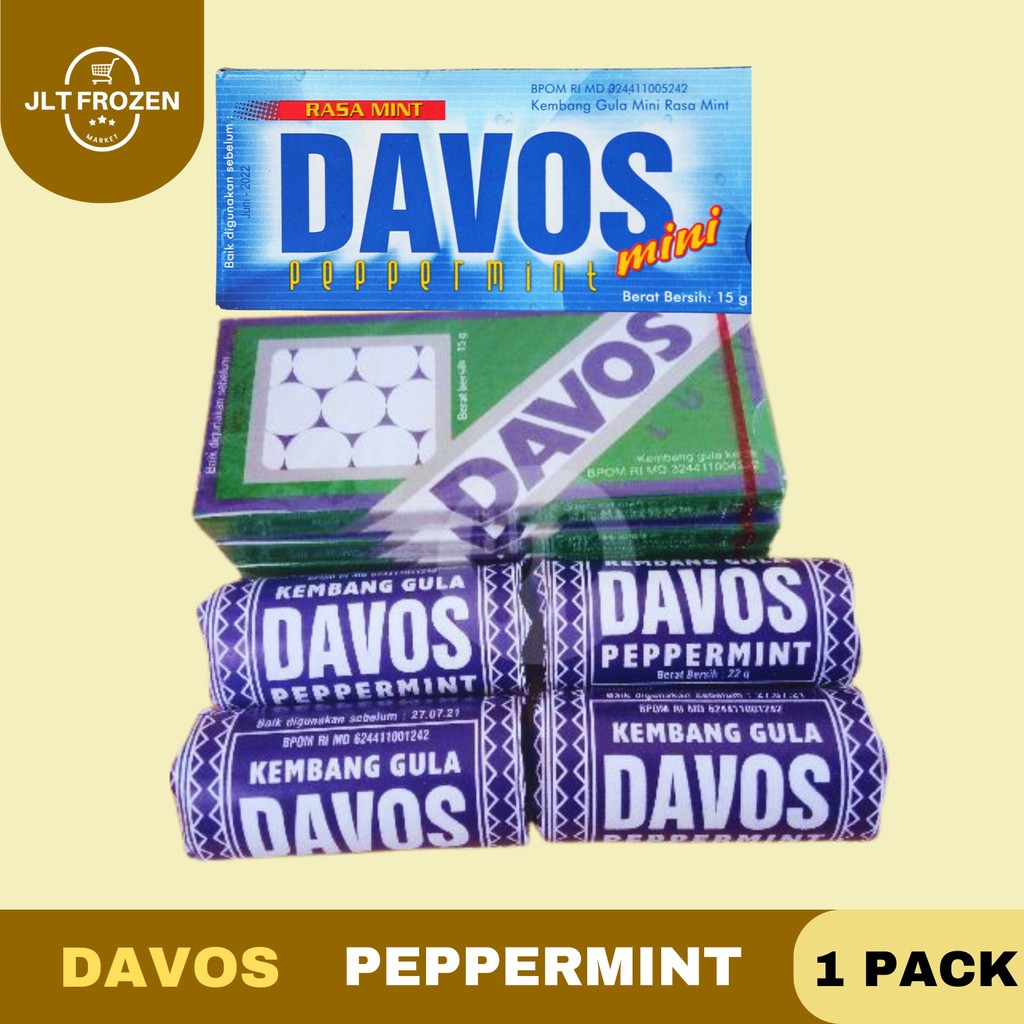 

Davos Permen Peppermint / Permen Jadul / Rasa Mint / Hangat / Lux / Mini / Roll 1 PACK