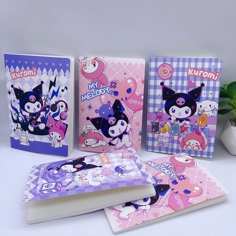 

ACEH.ABG 119342 Sanrio Notebook Anime Kuromi Cinnamoroll Office Notebook Handbook Book A5 Cartoon Student Gift