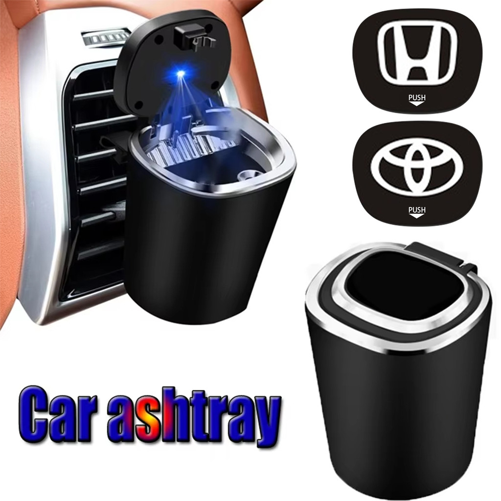 Asbak Mobil Portable LED Multi fungsi Premium Aesthetic Tanpa Asap Storage  Mini Asbak Gantung Creat