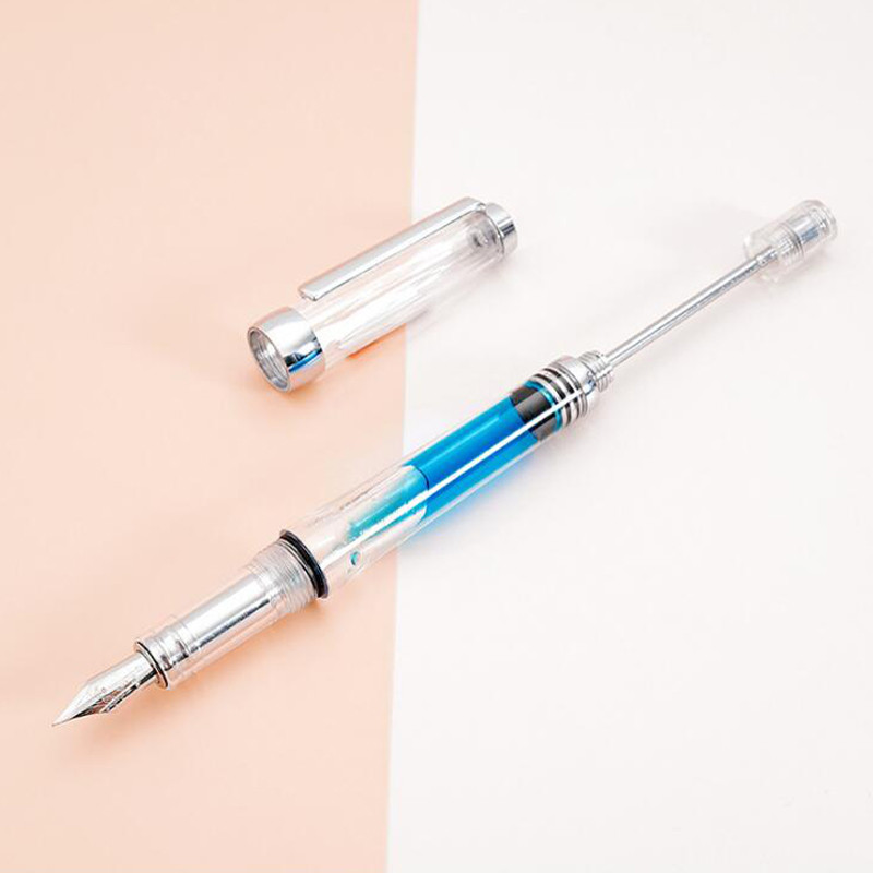 

luxury quality Yong Sheng 3013 Fountain Pen Vaccum Filling Spin Transparent EF/F Nib Negative pressure ink color pen