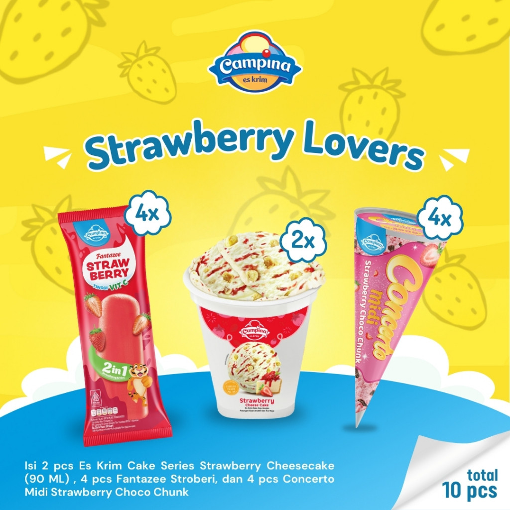 

Campina Strawberry Lovers - Es Krim