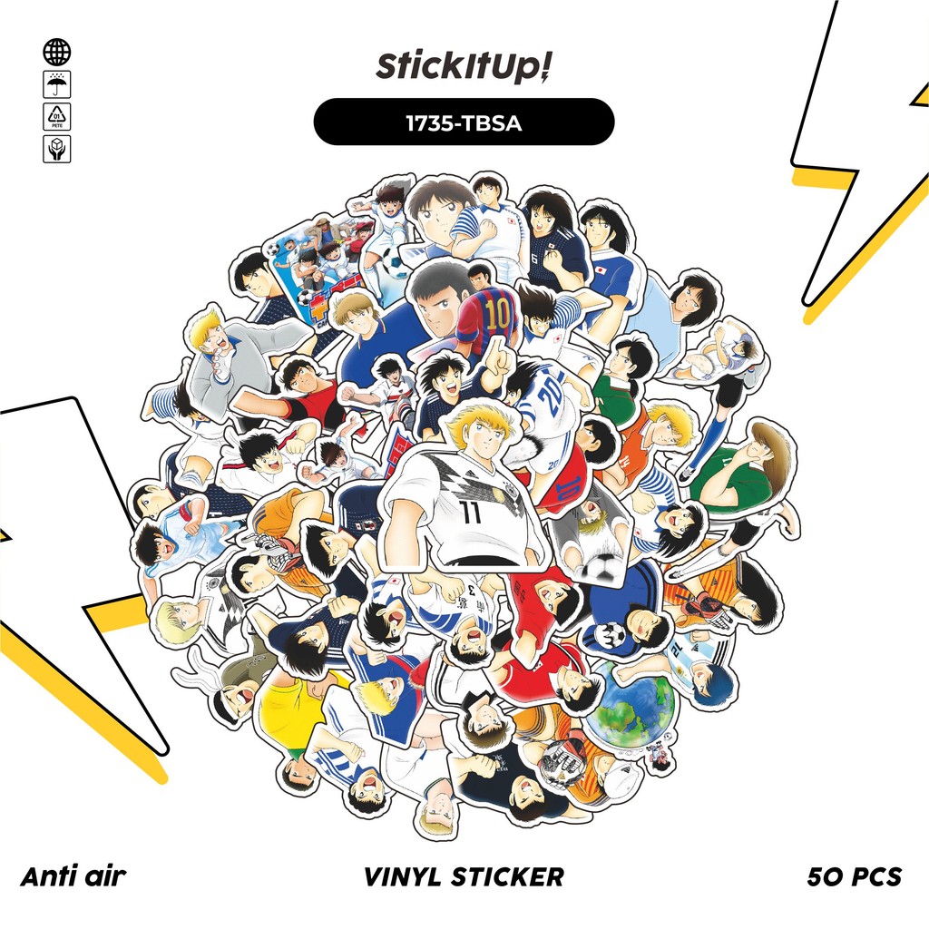 

COD 50 Pcs Stiker ANIME SERIES TSUBASA CHARACTER MIX 001 Lucu Anti Air Untuk Dekorasi Notebook Sepeda Skateboard Handphone DIY