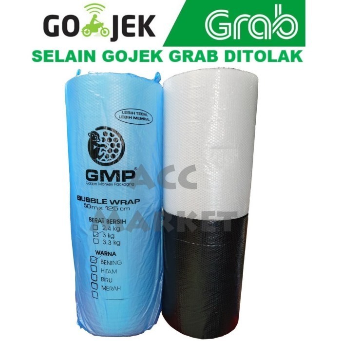 

Bubble Wrap 60cm x 50 Meter Plastik Buble Warna - 60 HITAM