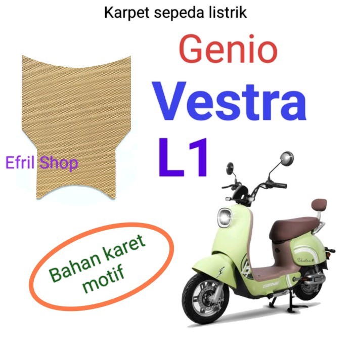 Karpet sepeda listrik BAHAN KARET MOTIF Genio Vestra L1
