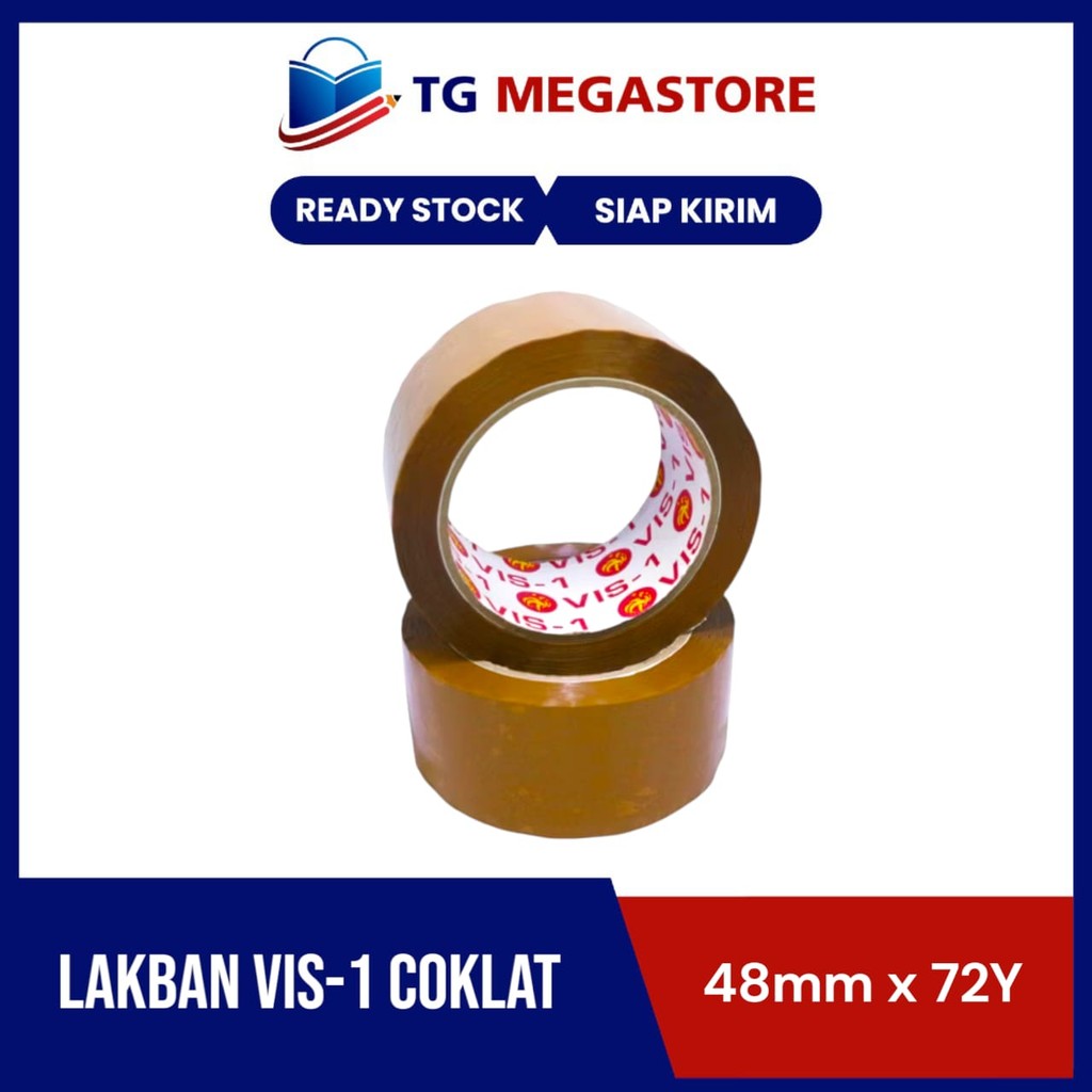 

LAKBAN VIS-1 COKLAT 48mmX72y (2Inci)