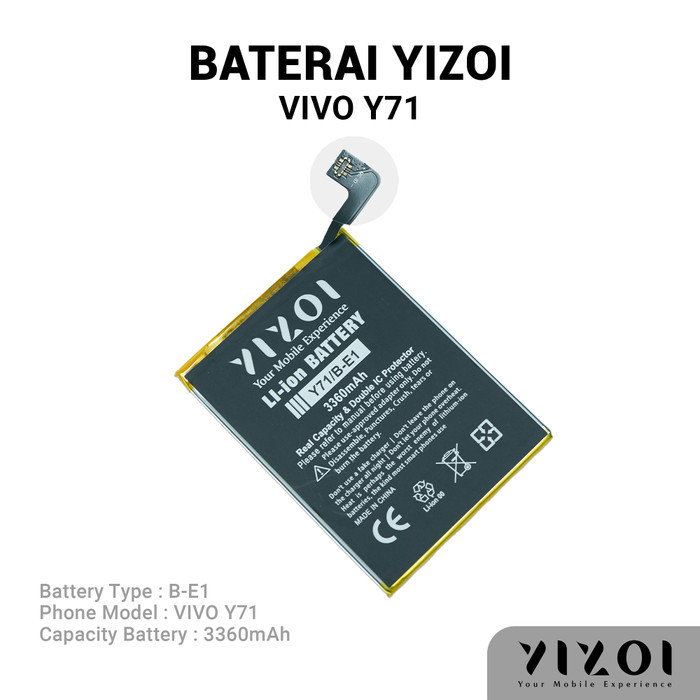 Baterai Kualitas Original YZI  Baterai VIVO B-E1 / Y71 / Y71I BATRE BATERAI BATRAI