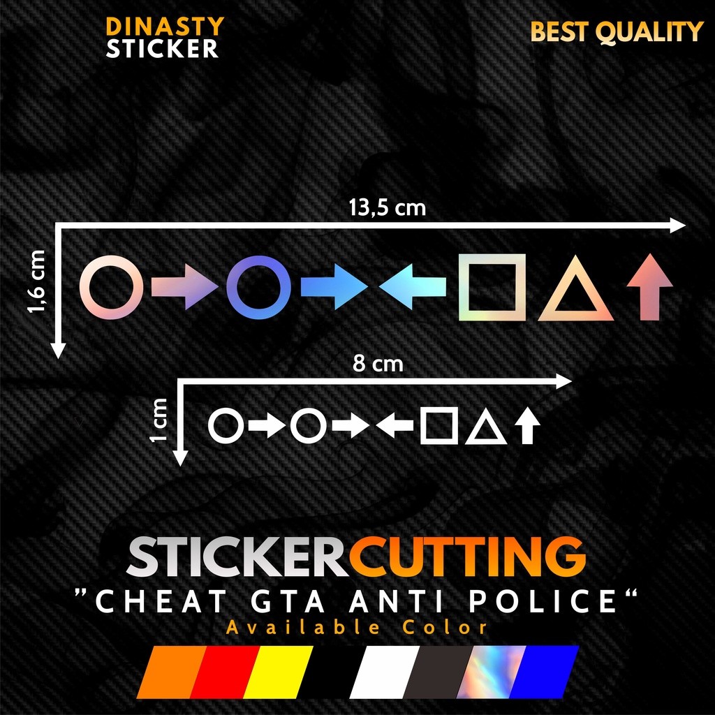 

STICKER STIKER CUTTING VIRAL CHEAT GTA ANTI POLISI ANTI TILANG KODE PASSWORD GTA PS PC SAN ANDREAS