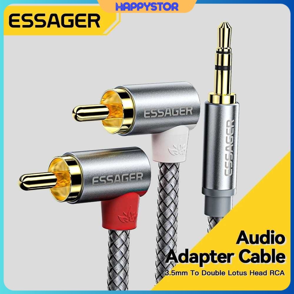 Kabel Audio Jack 3.5mm to RCA Double Lotus Elbow Adapter 3M - EYPWT-MYC0G-P