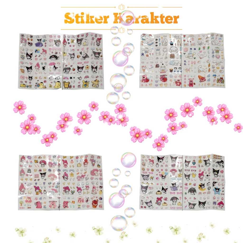 

Stiker Lucu Sanrio 24 Lembar Stiker Motif Kartun Korea Lucu Anti Air Dekorasi Handbook Scrapbook DIY Stiker kartun tahan air