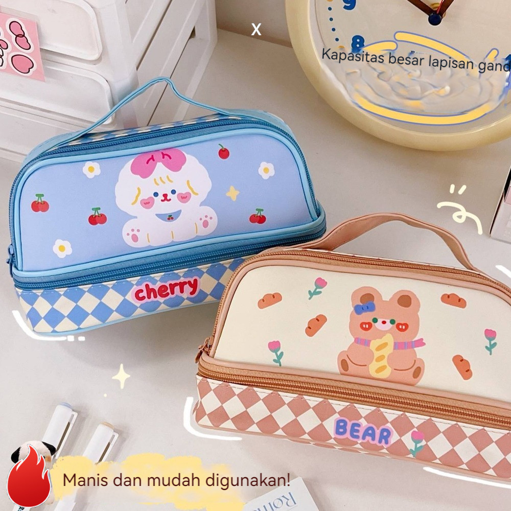 

【READY STOCK】 Tas Pensil Anak Kapasitas Besar Penyelenggara Alat Tulis Tas Pensil Anak Lucu Tempat Pensil Anak Tas Kosmetik