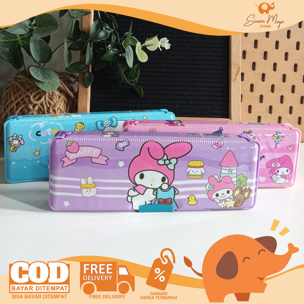 

Fancy Tempat Pensil Magnet Motif Sanrio RANDOM A-2200 Pencil Hard Case Kotak Magnet