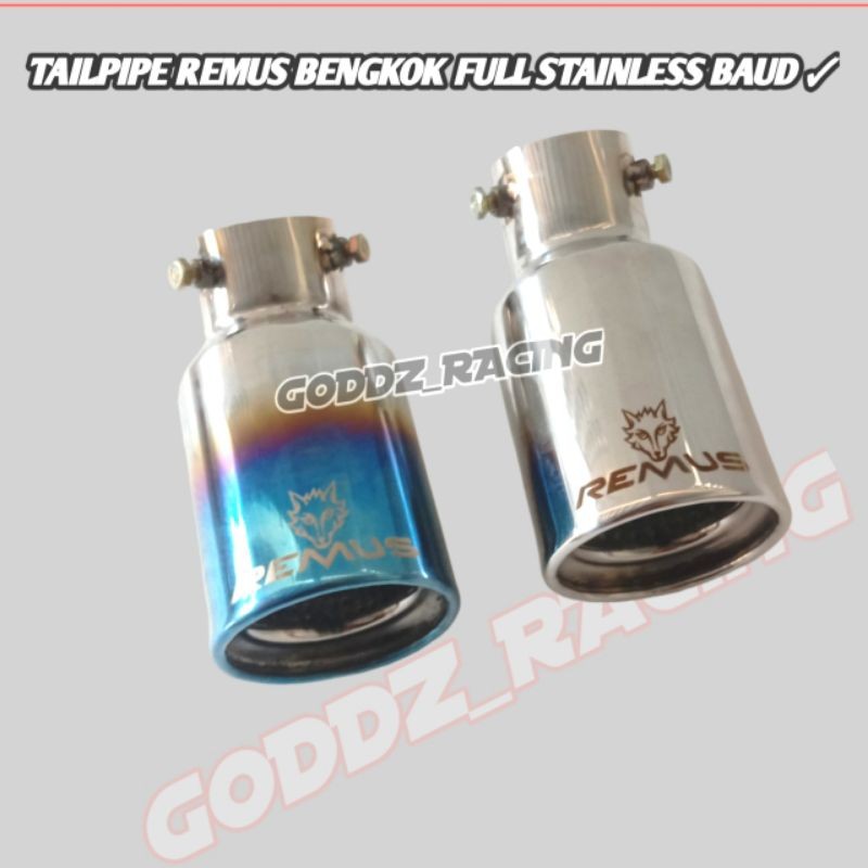 Muffler Exhaust Tip ( BISA COD ) Knalpot mobil Variasi Remus Full Stainless Sistem Pemasangan Baud  