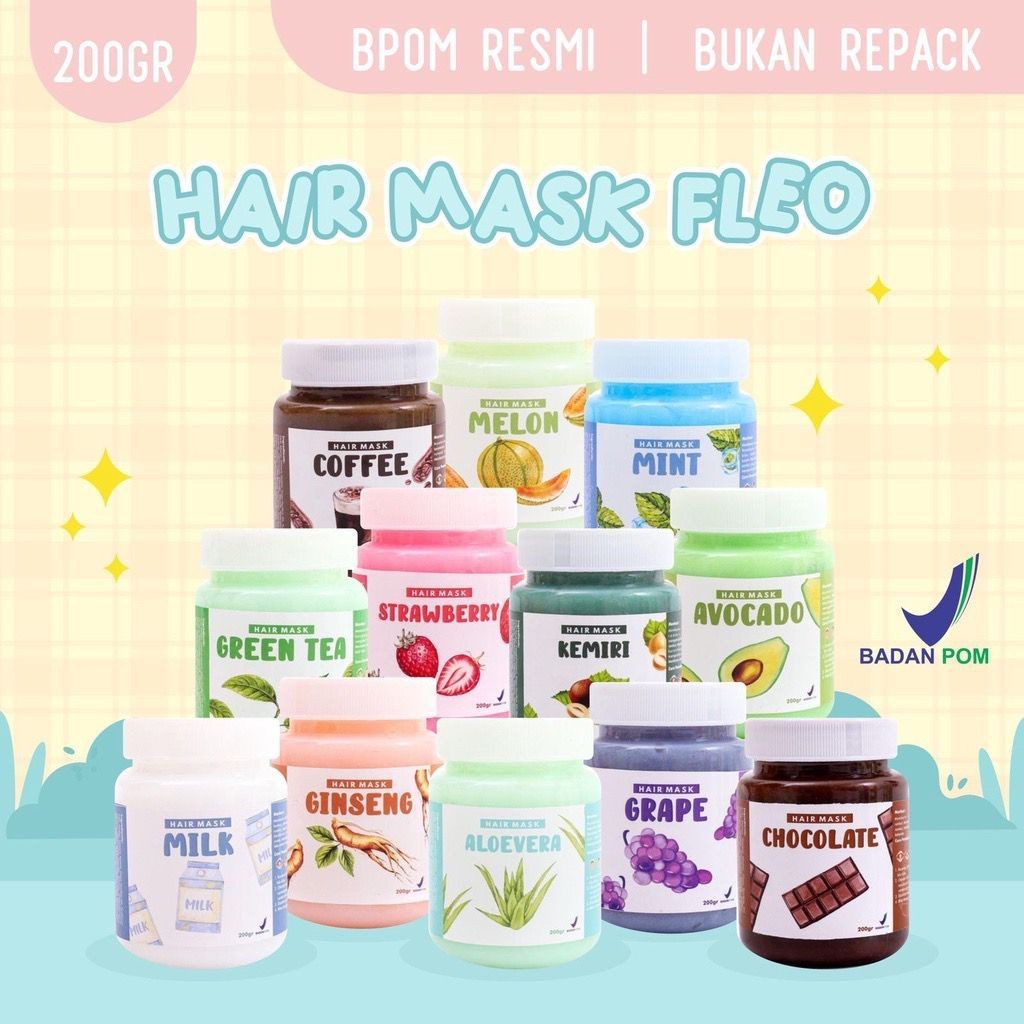 Yurizumi Hair Mask 200gr (BPOM) Masker Creambath Rambut Atasi Rambut Rontok Kusut Kering dan Rusak