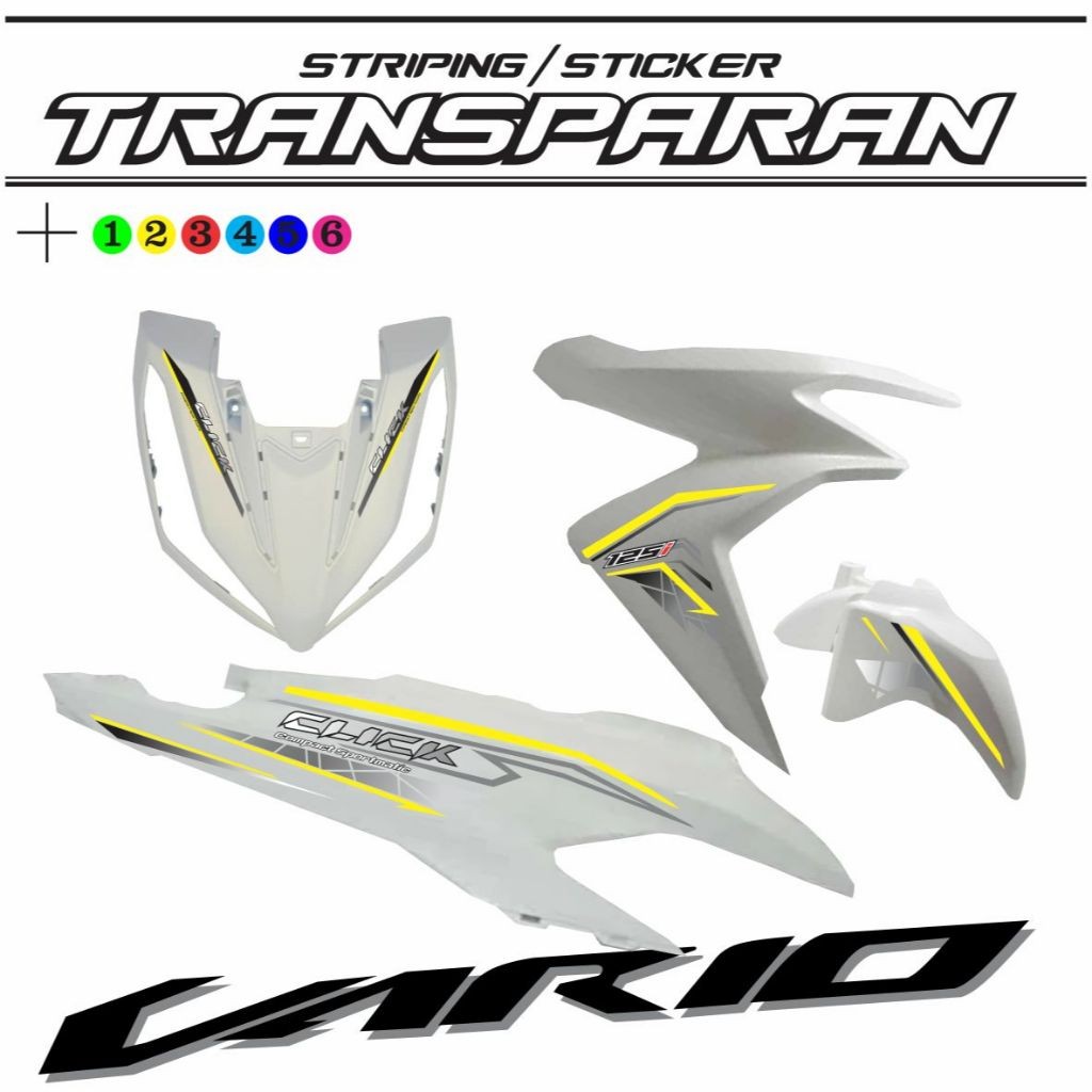 TRANSPARAN STIKER UV STRIPING TRANSPARAN VARIO NEW GEN 1125-150 SIMPEL ELEGAN