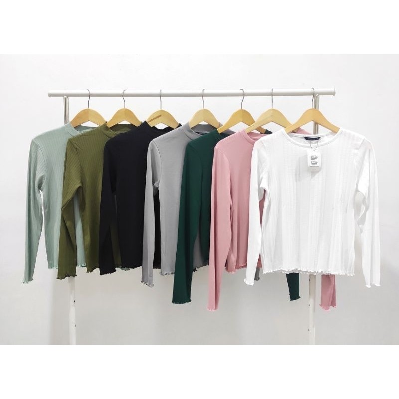 EXECUTIVE RIB TSHIRT KAOS LENGAN PANJANG MANSET