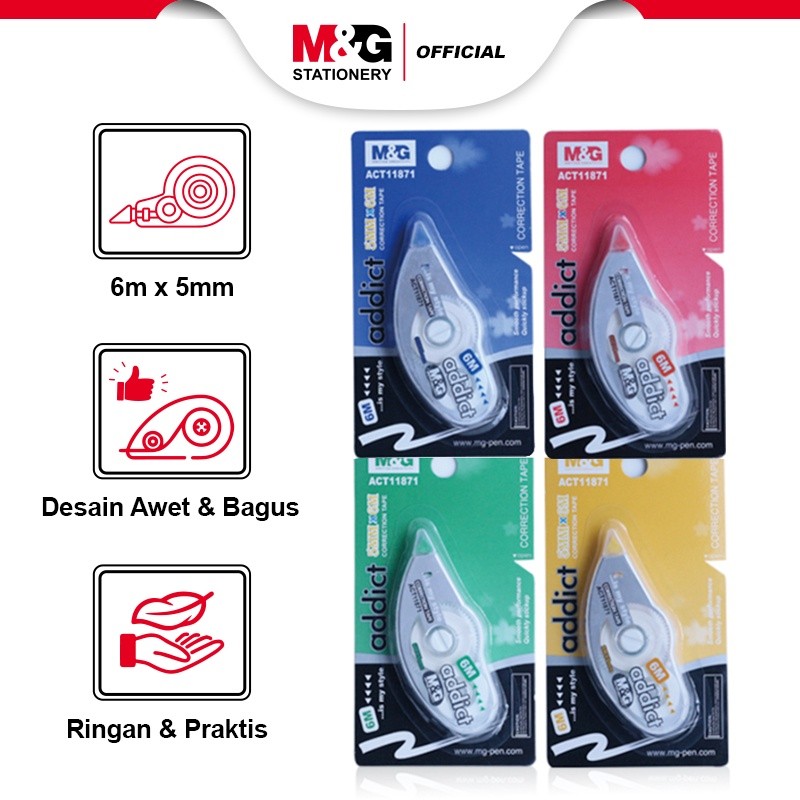 

M&G Correction Tape Pita Koreksi Tip-ex Kertas Addict 6M * 5mm