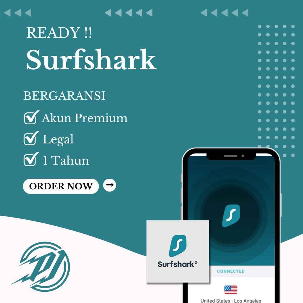 Software Surfshark Vpn 100% 1Thn Original | Seller Amanah Akun Premium Langganan Sendiri